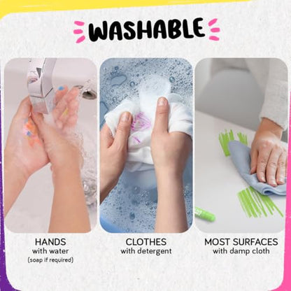 36 Washable Markers, Tempera Paint Sticks for Kids - Toddler Crayons 1-3 - color: 36 Thick