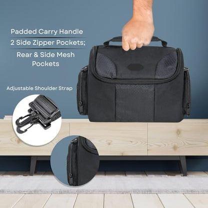 Large Padded Camera Bag with Shoulder Strap – DSLR & Mirrorless Camera Carrying Bag, Lightweight Protective Crossbody Camera Bag - size: Large