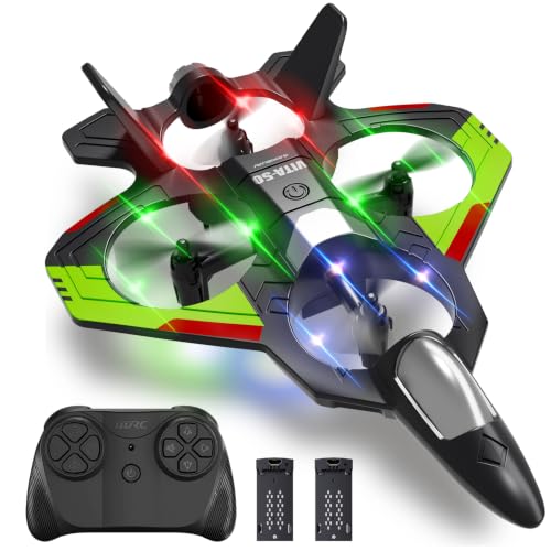 4DRC RC Planes Remote Control Airplanes for Kids, Foam Remote Control Planes for Kids Adults Beginners, Remote Control Helicopter Fighter Jet Drones for Kids Adults, 360° Flip Easy to Fly - color: Light Green-2batteries