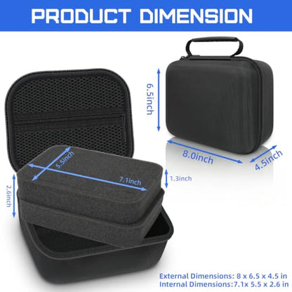 Hard Storage Case 7.1×5.5×3'' with DIY Custom Foam for Electronics Devices - size: 7.1 x 5.5 x 3 in