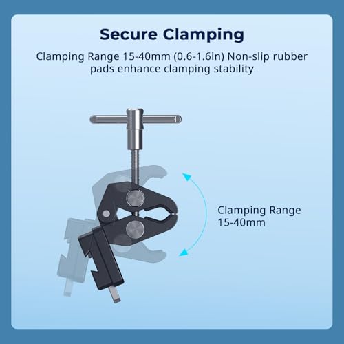 SMALLRIG V Mount Crab-Shaped Clamp for Batteries, 15-40mm Non-Slip Clamp