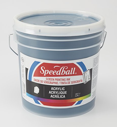 Speedball 004672 Acrylic Screen Printing Ink, 128 FL OZ, Dark Blue - color: Dark Blue