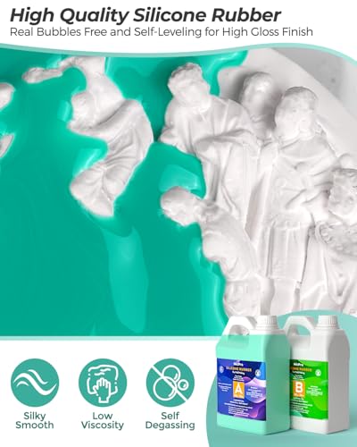 Nicpro 250oz Silicone Mold Making Kit 20A, Platinum Liquid Silicones Rubber - size: 250oz