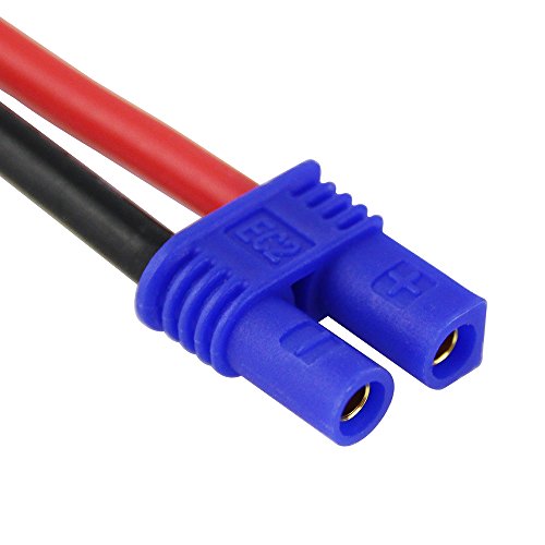 3pcs T-Plug Style Male to EC2 Female Connector Adapter with 16awg 1.96inch/5cm Wire(Pack of 3)