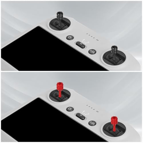 4pcs Mini Joystick Replacement Compatible with DJI Mini 3 Pro - color: Red,black