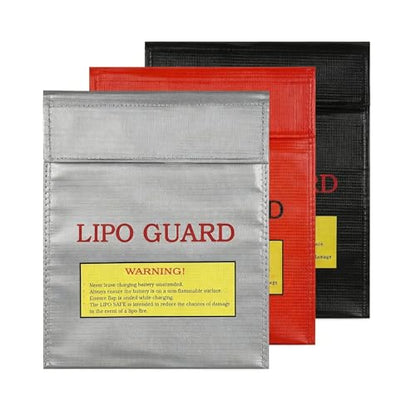 LiPo Guard Battery Safe Bag, Flame & Heat Resistant, 3 Pack (Small) - size: Small Size