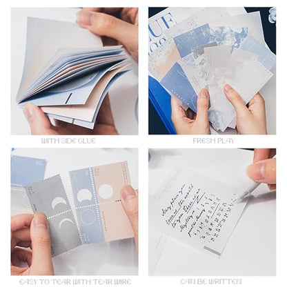 Doraking 63PCS Moon Embellishment Scrapbook Paper Packs for Journaling