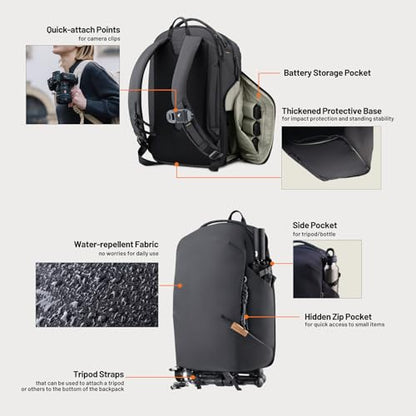 PGYTECH OneGo Lite Camera Backpack 16L Lightweight Camera Bag Black - color: Black, size: 16 L