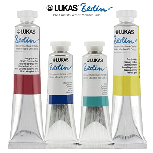Lukas Berlin Artist Water Mixable Oil Paint Colors, Portrait Set
