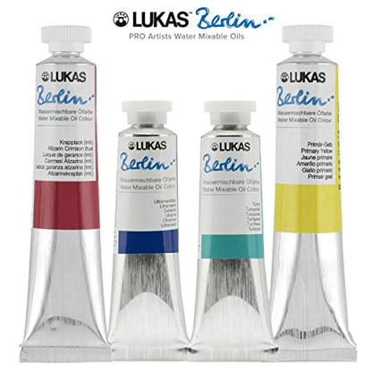 Lukas Berlin Artist Water Mixable Oil Paint Colors, Portrait Set