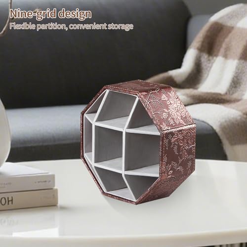 360° Spinning Remote Control Holder,Pen Caddy,Studio Art Supplies Organizer - color: Retro Embroidery