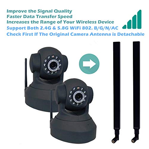 TECHTOO WiFi Antenna Dual Band 9 dBi 2.4/5.8GHz for Router AP - Security IP Camera - USB Card Adapter - PCI PCIe Cards - Range Extender - PC Desktop - Drone - PS4 Build (2.4/5.8GHz RP-SMA 1-Pack) - color: 2.4/5.8GHz RP-SMA 1-Pack