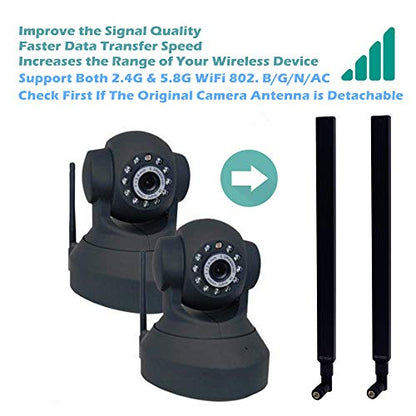 TECHTOO WiFi Antenna Dual Band 9 dBi 2.4/5.8GHz for Router AP - Security IP Camera - USB Card Adapter - PCI PCIe Cards - Range Extender - PC Desktop - Drone - PS4 Build (2.4/5.8GHz RP-SMA 1-Pack) - color: 2.4/5.8GHz RP-SMA 1-Pack