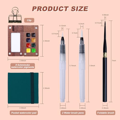 Mini Watercolor Paint Set, 8 Color Pigments - color: 8 Colors