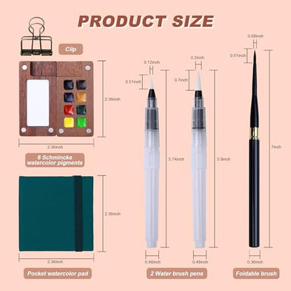 Mini Watercolor Paint Set, 8 Color Pigments - color: 8 Colors