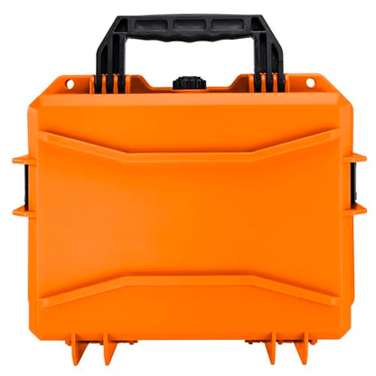 Eylar 13.8" Intact Series Compact Hard Camera Case, Lightweight and Durable Stacker Design with Foam - color: Orange