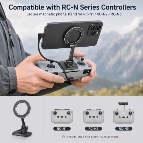 Adjustable Magnetic Phone Stand for DJI RC-N1/N2/N3 Controller(Square Base) - size: Rectangle