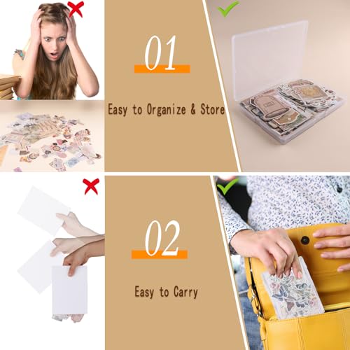 200Pcs Vintage Scrapbook Stickers, Aesthetic Junk Journal Stamping Supplies Kit, Scrapbooking Ephemera Washi Paper for Bullet Journaling Planners Diary Collage - style: Retro Memory