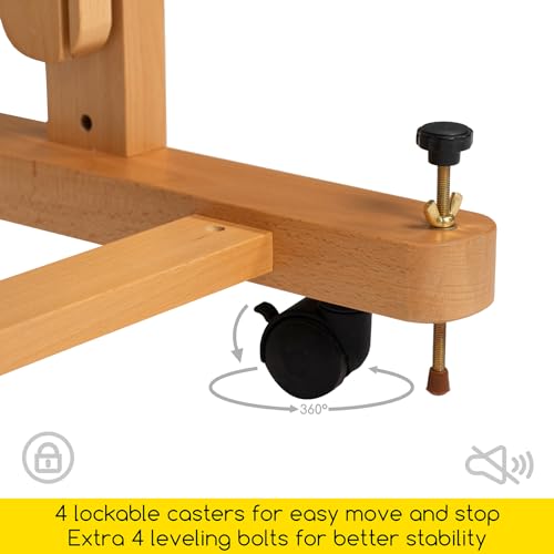 MEEDEN Enlarged Heavy Duty H-Frame Easel: Artist Wooden Studio Easel - color: Natural, size: X-Large
