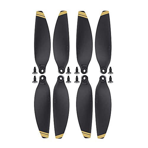 16Pcs Mavic Mini Propellers Compatible with DJI Mavic Mini Drone Replacement Low-Noise and Quick-Release Blades Props, Golden - color: Golden