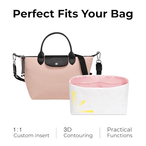 Purse Organizer Compatible with GROTTO Black Stone Medium Bag - color: Rose Sakura, size: Fits Energy S