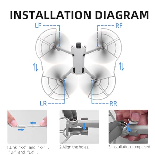 Propeller Guard Circle for DJI MINI 4 Pro Drone Propellers Anti-Collision Bumper Blade Protection Shield Cover