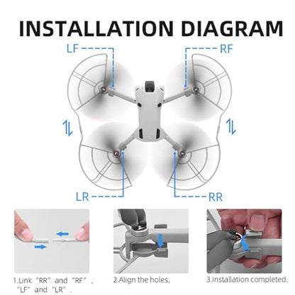 Propeller Guard Circle for DJI MINI 4 Pro Drone Propellers Anti-Collision Bumper Blade Protection Shield Cover