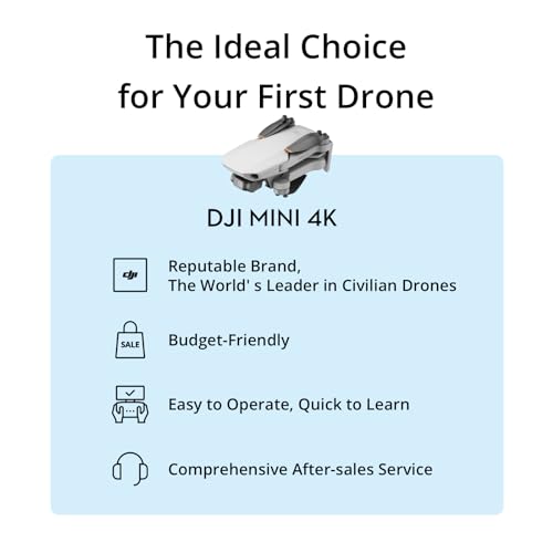DJI Mini 4K Fly More Bundle, Drone with 4K UHD Camera for Adults, 3 Batterys, Drone Case, Propellers Compatible, Propeller Guard, landing pad