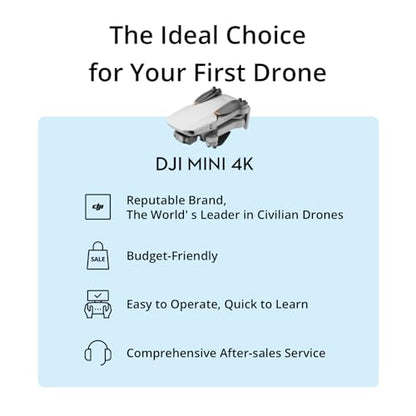 DJI Mini 4K Fly More Bundle, Drone with 4K UHD Camera for Adults, 3 Batterys, Drone Case, Propellers Compatible, Propeller Guard, landing pad