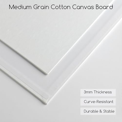 MEEDEN Canvas Boards for Painting White: 9"x12" 100% Cotton Canvas 14 Pack - size: 9"x12"