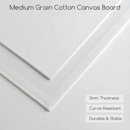 MEEDEN Canvas Boards for Painting White: 9"x12" 100% Cotton Canvas 14 Pack - size: 9"x12"