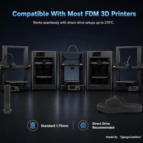 Siraya Tech Flex TPU Air 95A Active Foaming 3D Printer Filament, Black 1kg - color: Tpu Air 95a Black