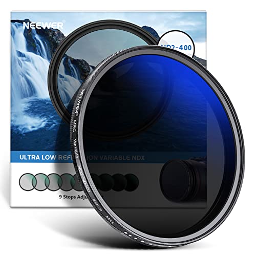 NEEWER 82mm Variable ND Filter ND2-ND400 (1-9 Stops) - size: 82mm