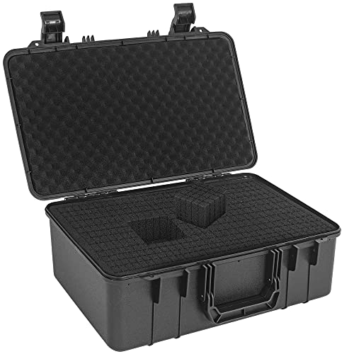 Protective Hard Case Shockproof Water-resistant with Customized DIY Foam fit for Camera, etc,17.3 X 11 X 6.2-Inch - size: Inner：17 X 9.8 X 6 Inch