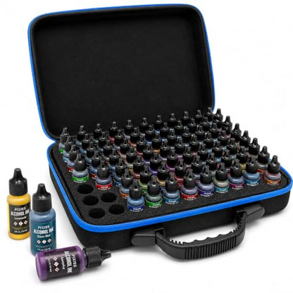 Pixiss Alcohol Ink Storage Carrying Case Organizer, Large Size Stores 60x 0.5-Ounce Bottles of Alcohol Ink, Stickles, Glossy Accents or Reinkers, Travel Case (Ink not Included) - size: 60 Bottle Capacity