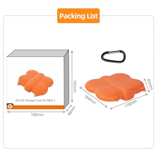 Travel Waterproof Case for DJI Neo 2 Fly More Combo Black - color: black