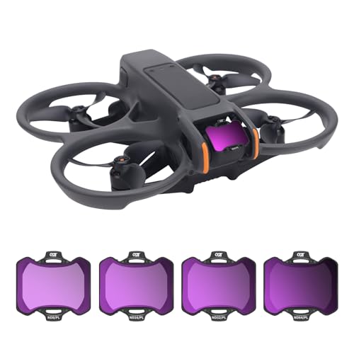 CQT Avata 2 NDPL Lens Filter Set, Multi-Coated ND Filter Camera Lens for DJI Avata 2 FPV Drone Accessories (4 Pack(ND8PL ND16PL ND32PL ND64PL))