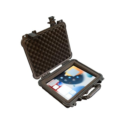 MEIJIA All Weather Waterproof Hard Camera Case,Hard Case,With Customized Fit Foam Included, Elegant Black,Fit for Drones,camera,lens (13.39"x11.61"x3.93") - size: 13.39" x 11.61" x 3.93"