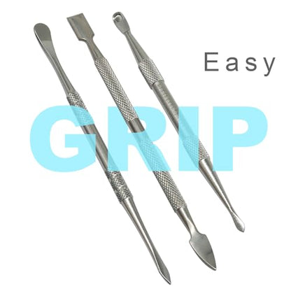 Jiozermi 3 Pack Wax Carving Tools, Stainless Steel Sculpting Tools - color: Silver, size: 3 Pcs