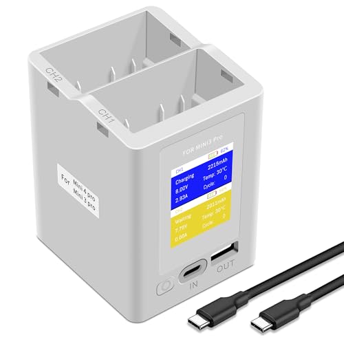 Mini3 Mini4 Pro Dual-Channel Battery Charger Two-Way Charging Hub