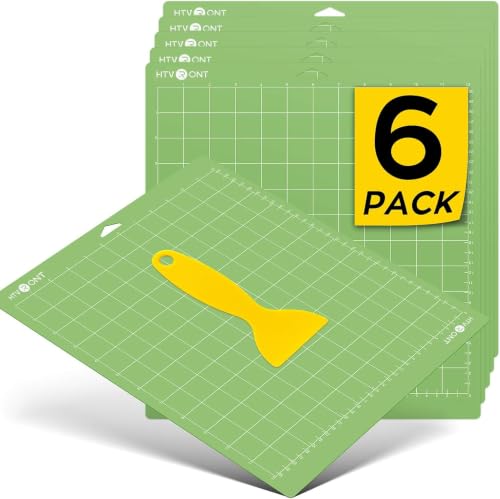HTVRONT Standard Stickness Cutting Mat 12x12, 6 Pack, for Crafting - color: Green, size: 12*12 in