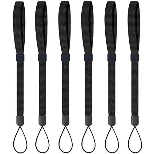 AMUU Adjustable Wrist Lanyards Strap String 6 Pack Black Flashlight - color: 6 Pack-black