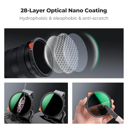K&F CONCEPT 82mm Ultra-Low Reflectivity Variable ND2-400 ND Lens Filter - size: 82mm