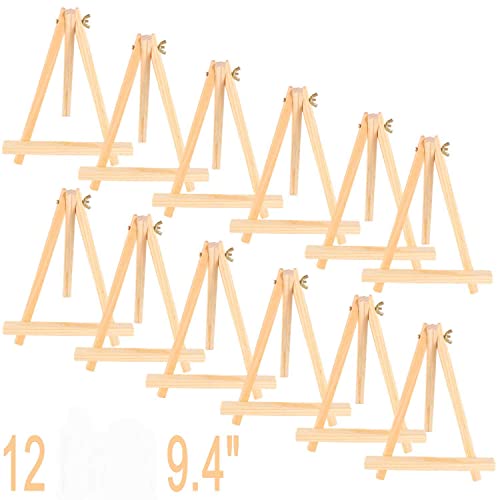 ANDES 9in Wood Tabletop Painting Easels12 Pack, Arts & Crafts Display Stand - style: 12pack