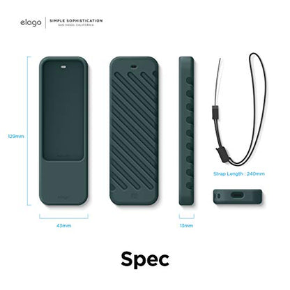 elago R3 Protective Case for Apple TV 4K Siri Remote 1st Generation - color: Midnight Green