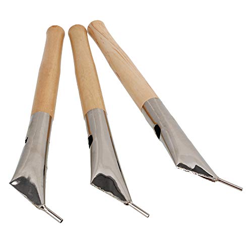 Mxfans 3pieces Printing Batik Pens Pottery Clay Sculpture Craft Wax Art Tools Set