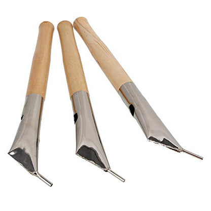 Mxfans 3pieces Printing Batik Pens Pottery Clay Sculpture Craft Wax Art Tools Set