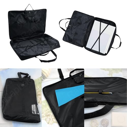 TreochtFUN Art Portfolio Bag 24 x 36.5 In - Large Artwork Case with Strap - size: 24x36.5