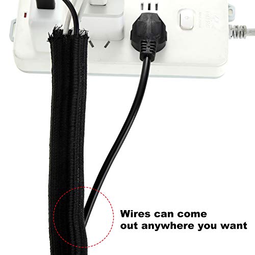 Boao 3 Pcs Wire Split Loom, Each Size 10 ft 3/4", 1/2", 1/4" - color: Black, size: 3/4 Inch, 1/2 Inch, 1/4 Inch
