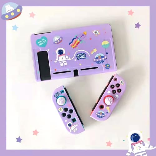ECHZOVE Case for Nintendo Switch, Soft TPU Protective Cover, Purple - color: Purple